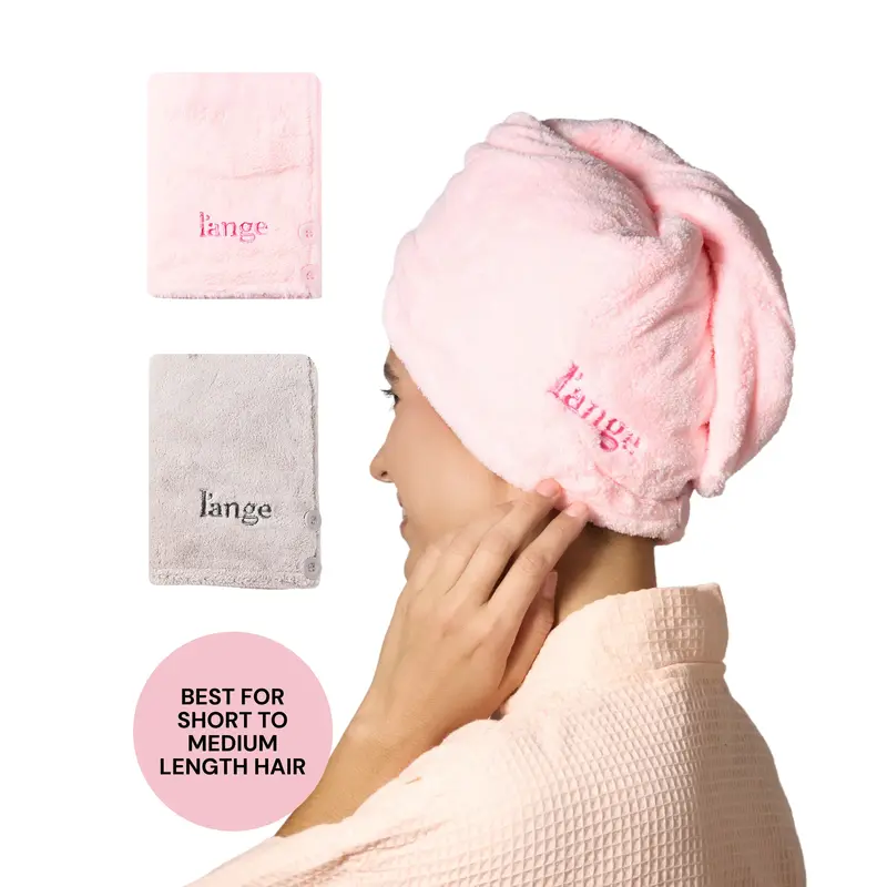Plush Coral Fleece Hair Wrap Towel – Ultra-Absorbent Medium Size (2-Pack) 1