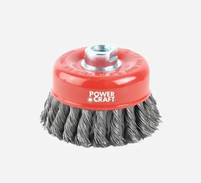 Powercraft 75Mm (3") Twist-Knot Cup Brush For Aggressive Surface Prep 1
