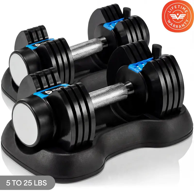 Powerflow Plus Adjustable Dumbbells – 5 To 25 Lb Range 1