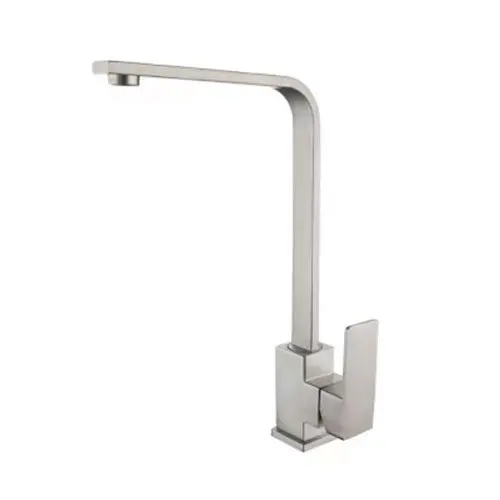 Relish Square Kitchen Mixer Tap – Stainless Steel Look 1