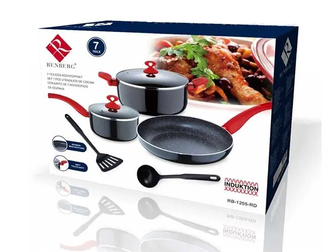Renberg Rb-1255 7-Piece Nonstick Cookware Set 1