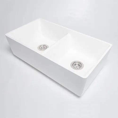 Rossco Classic Double Bowl Countertop Butler Sink 1