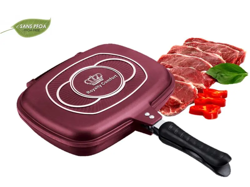 Royalty Comfort Rc-3210Br 32Cm Bronze-Marble Dual-Function Fry Pan 1