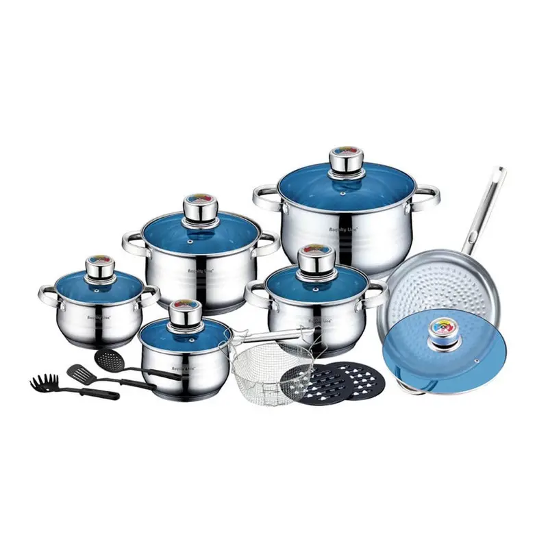 Royalty Line Rl-1801B Premium 18-Piece Stainless Steel Cookware Set 1