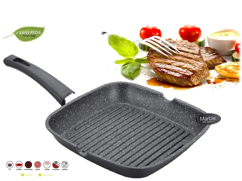 Royalty Line Rl-Ag24M Stovetop Marble Grill Pan – 24 Cm 1