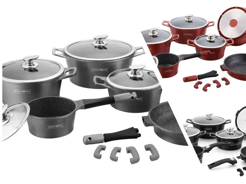 Royalty Line Rl-Es1014M 14-Piece Marble-Coated Cookware Set 1