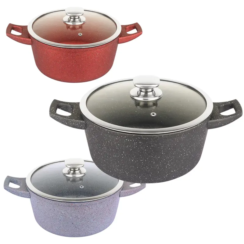 Royalty Line Rl-Fc20Cm 20 Cm Marble-Effect Stainless Steel Soup Pot 1