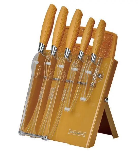 Royalty Line Rl-Gld7St-W 7-Piece Forged Stainless Steel Knife Set 1