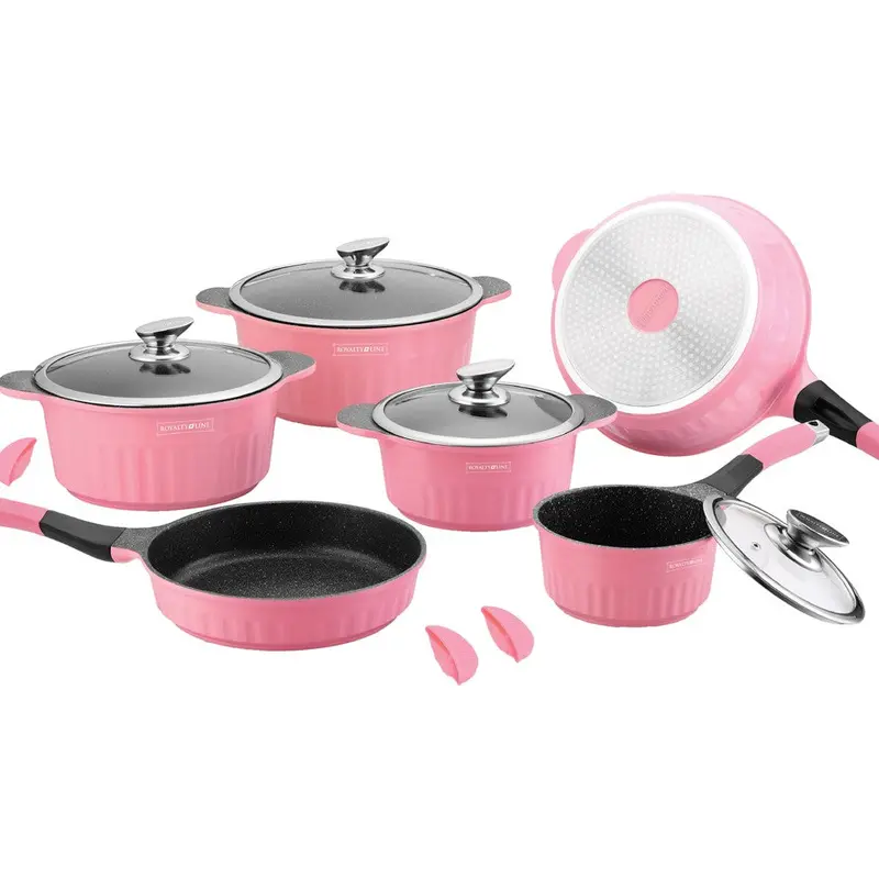 Royalty Line Rl-Hs1014M 14-Piece Marble-Coated Cookware Set 1