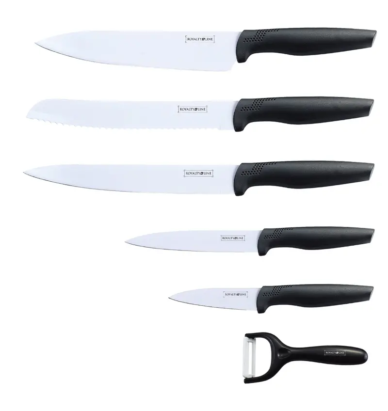 Royalty Line Rl-Mb5W 5-Piece Nonstick Ceramic Knife Set 1