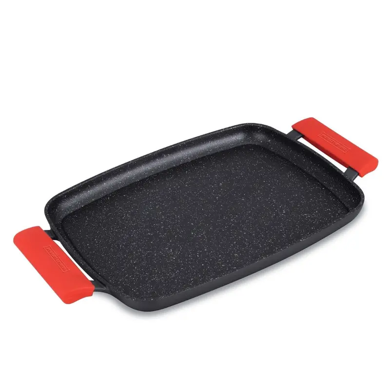 Royalty Line Rl-Mtg47M 47Cm Marble-Coated Dual-Handle Griddle & Grill Pan 1
