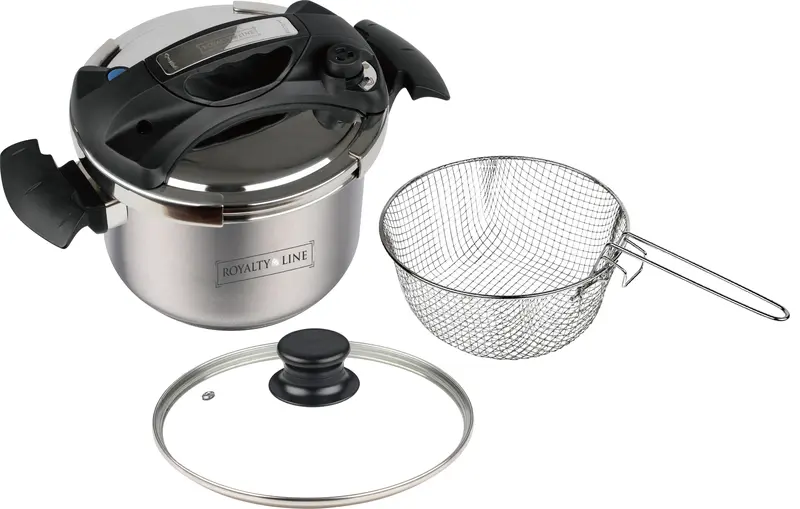 Royalty Line Rl-Pc4L 4-In-1 Pressure Cooker With Integrated Fry Basket (4L) 1