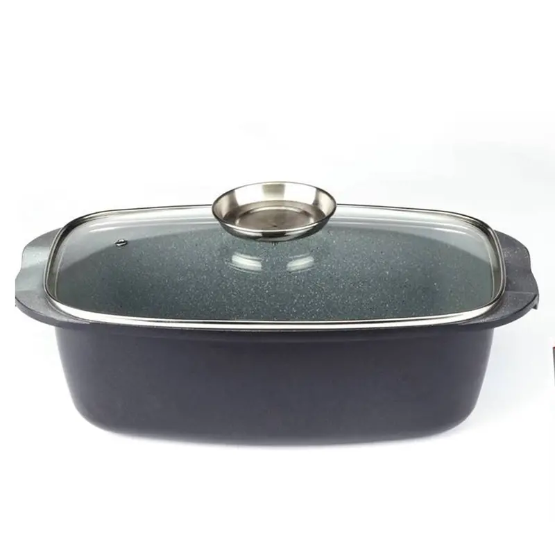 Royalty Line Rl-Rs32M Roasting Pan – 32Cm Marble-Coated Heavy-Duty Oven & Stovetop Roaster 1