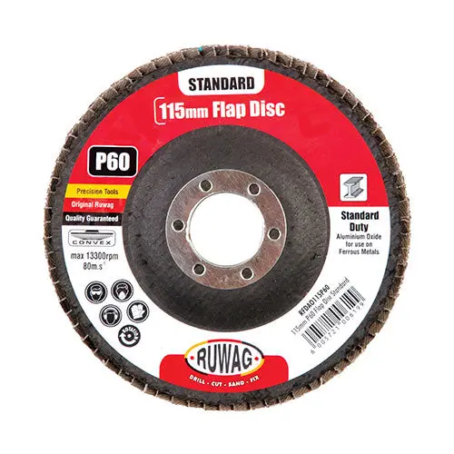 Ruwag P60 Standard Flap Disc For Grinding & Finishing 1