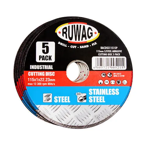 Ruwag Stainless Steel Cutting Disc – 115Mm (Pack Of 5) 1