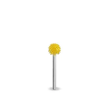 Saburrtooth Sphere Bur – 3/32" Shank, 1/4" Diameter, Fine Grit 1