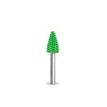 Saburrtooth Taper Bur – 1/8" Shank, 1/4" Diameter, Fine Grit 1