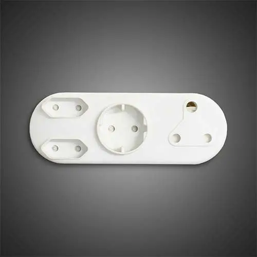 Selectrix Rsa To Schuko 2-Gang Euro Plug Adaptor – White 1
