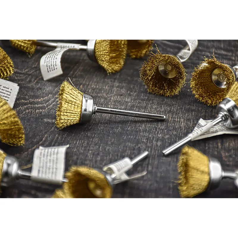Set Of 144 Brass And Steel Cup-Wheel Wire Brushes 1