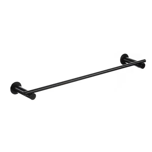 Single-Bar Black Towel Rail – Slim Wall-Mounted Heater Compatible 1