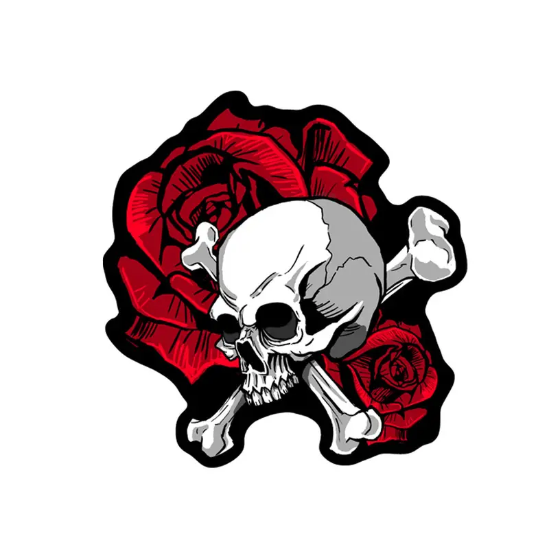 Skull And Floral Rose Illustration 1
