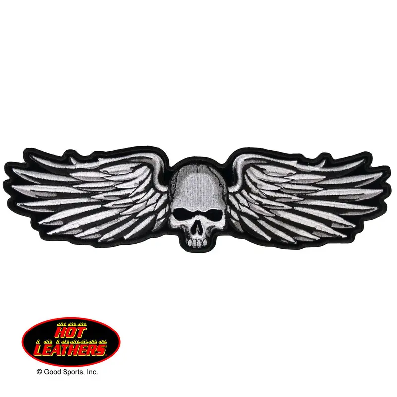 Skull-And-Wings Motif Accent Piece – Gothic-Inspired Leather Or Apparel Detail 1