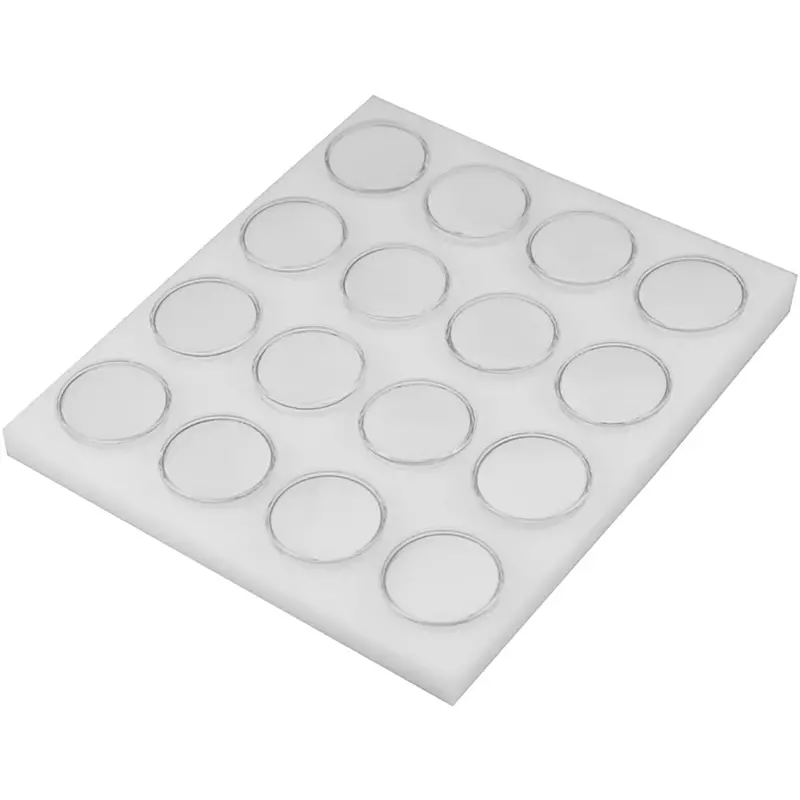 Snap-Lid Gem Storage Kit – 16-Piece White Foam Trays (1.75" X 0.75") 1