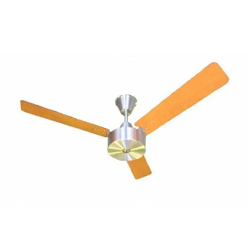 Solent 1200Mm Oak & Aluminium 3-Blade Ceiling Fan
