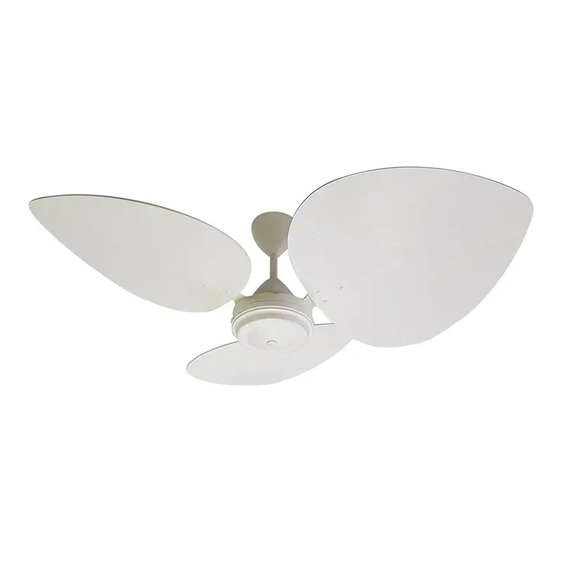 Solent High Breeze 100 1400Mm White Palm Leaf Oval 3-Blade Ceiling Fan 1