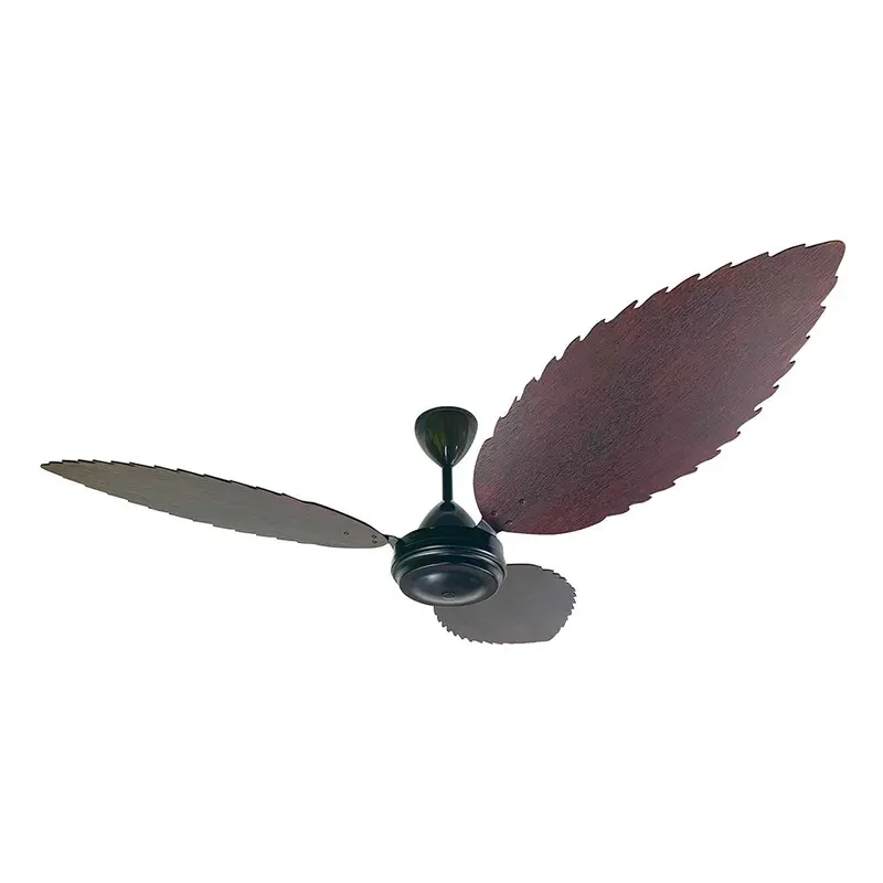 Solent High Breeze 100 1500Mm 3-Blade Ceiling Fan – Mahogany Palm Leaf Blades 1