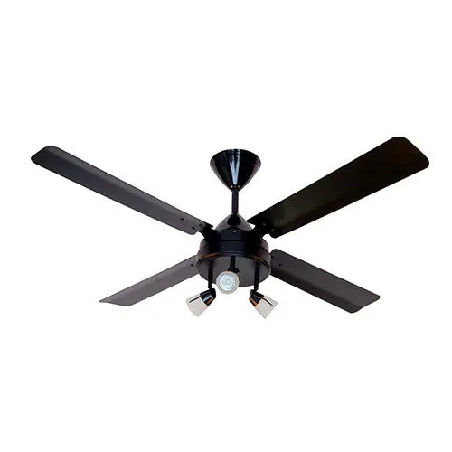 Solent High Breeze 4-Blade Ceiling Fan – 1200Mm, Bold Matte Black Design 1