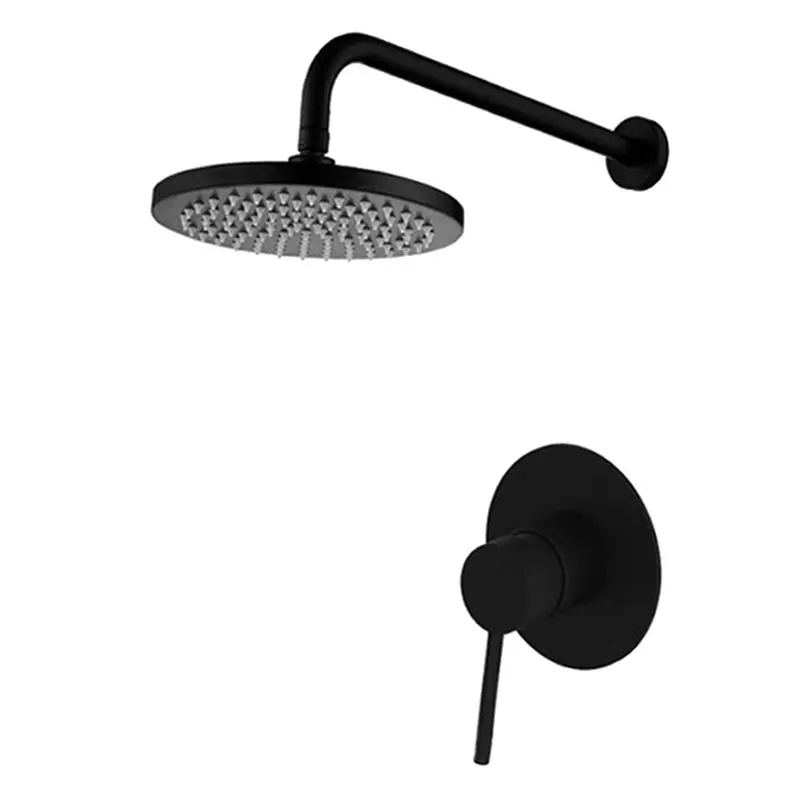 Sombre Shower Head & Mixer Set – Matte Black Modern Shower System 1