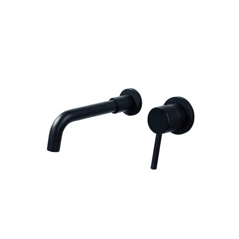 Sombre Wall-Mounted Basin Spout And Mixer – Matte Black By Trendy Taps 1