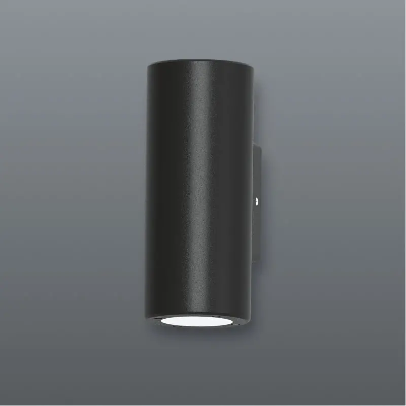 Spazio Alcor Dual-Cylinder Wall Light – Symmetrical Black Tube Pair For Balanced Lighting 1