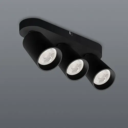Spazio Flip Thrice 3-Head Articulating Metal Spotlight 1