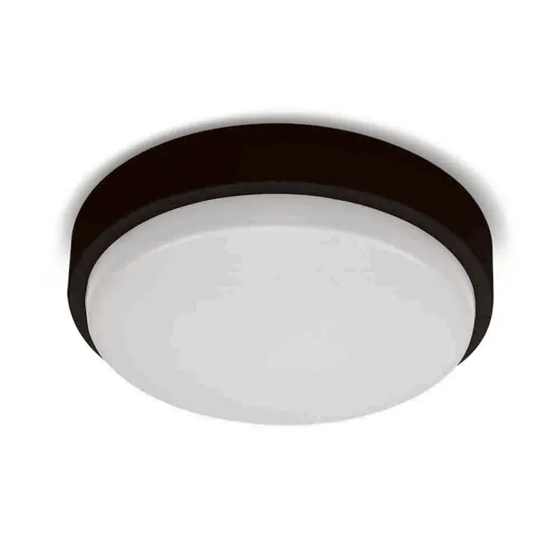 Spazio Flo Large Round Wall Light – 10W, 1120Lm, Daylight White, Black Finish