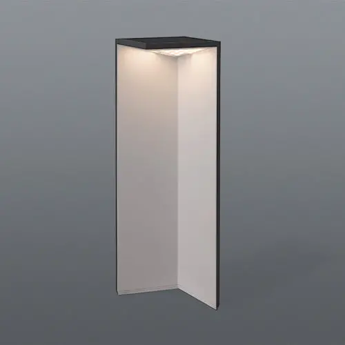 Spazio Fold Solar 2.2W 520Lm Black Bollard Light 1