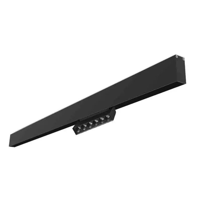 Spazio Magtrack 48V 10W Linear Spotlight (1-Track) – 3000K Warm White, Black Finish 1