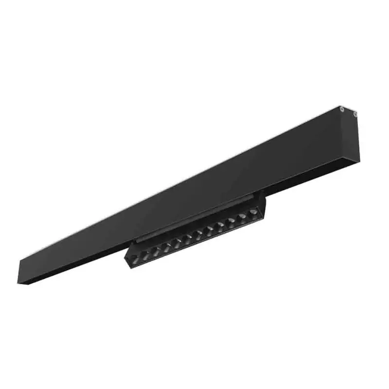 Spazio Magtrack 48V 20W Linear Spotlight (2-Track) – 3000K Warm White, Black Finish 1