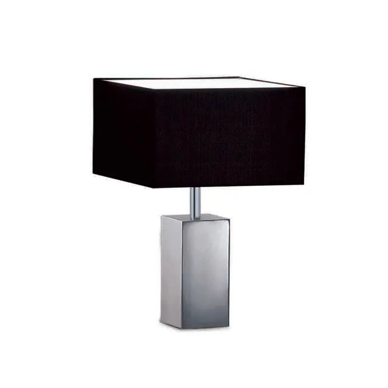 Spazio Solid Steel Table Lamp – 60W Classic Black Design 1