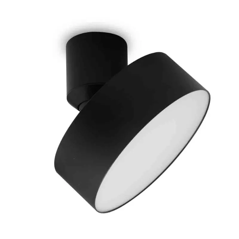 Spazio Time & Again Large Black Ceiling Light – 12W Warm White Led 1