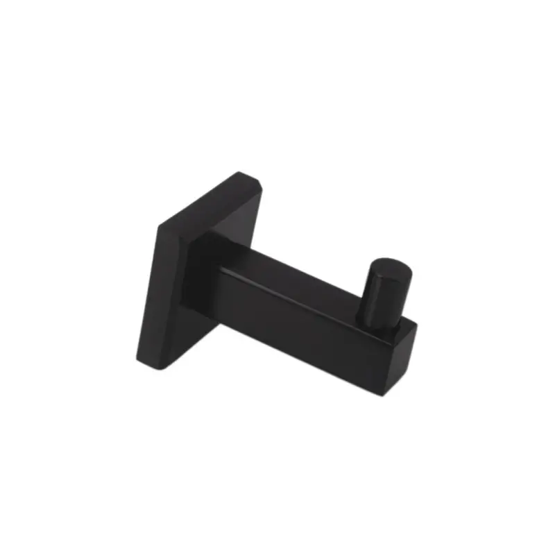 Sq Robe Hook – Blackened Brass Towel Or Garment Hanger 1