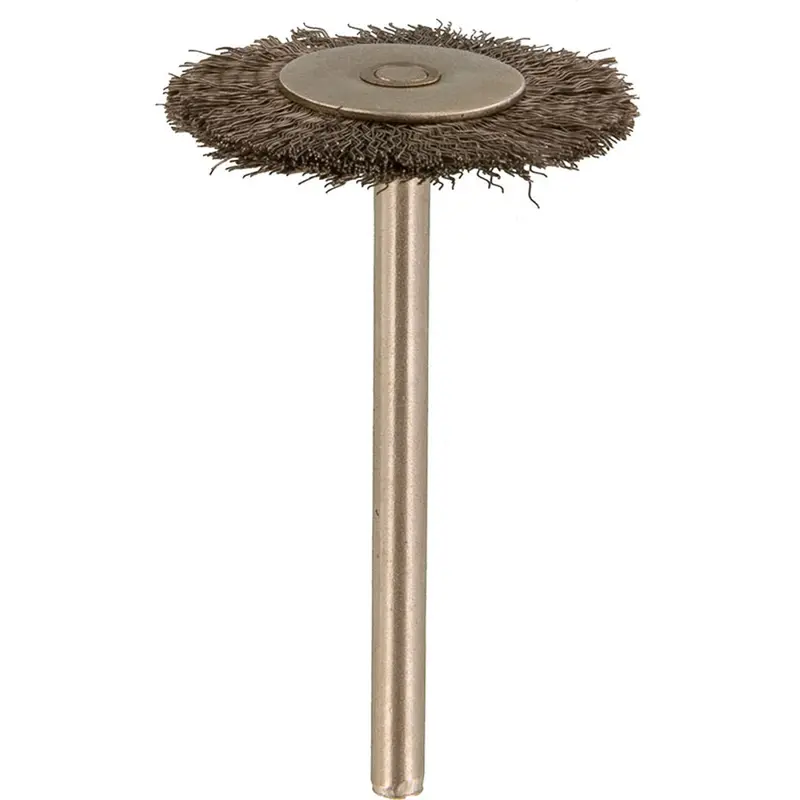Stainless Steel Round Wire Brush – 1" Diameter, 1/8" Shank 1