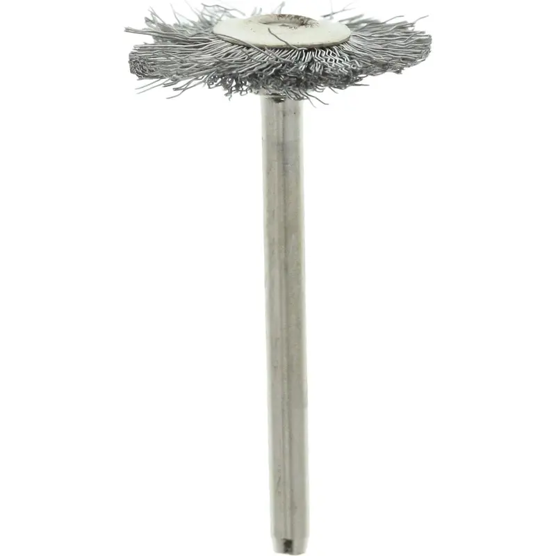 Stainless Steel Round Wire Brush With 1/8" Shank And 7/8" Diameter 1