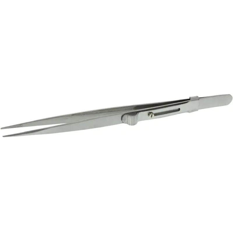 Stainless Steel Slide-Lock Diamond Tweezers (6.25") 1