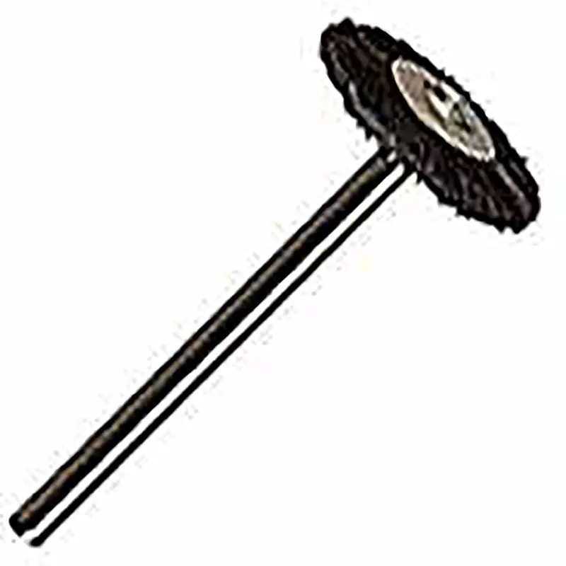 Stiff Horse Hair Wheel Brush – 3/4″ Diameter, 3/16″ Trim, 1/8″ Shank 1