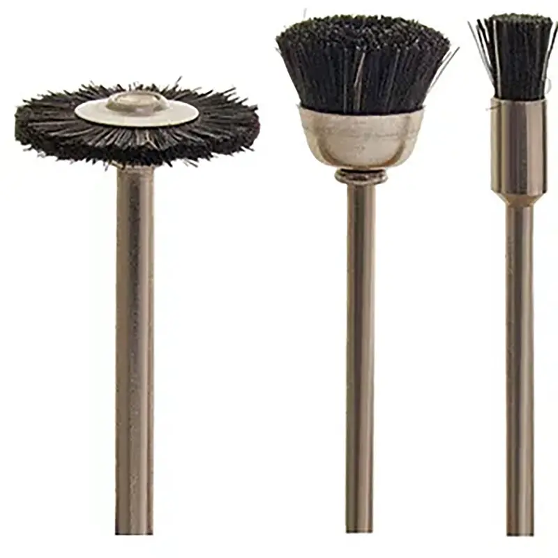 Stiff Horsehair Detail Brush With 3/32″ Shank For Polishing 1