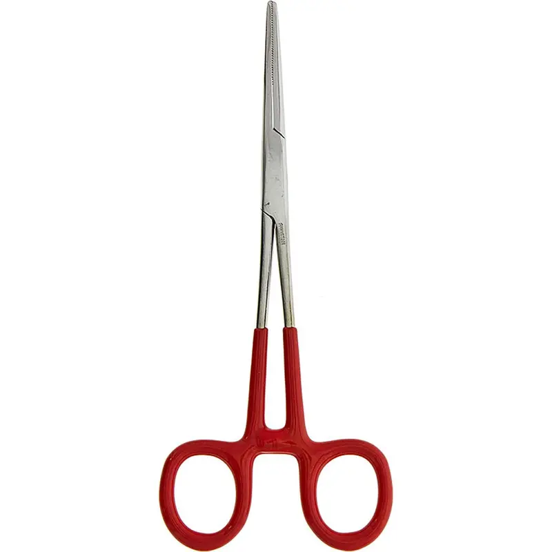 Straight Self-Locking Forceps With Insulated Handles (6.5") 1