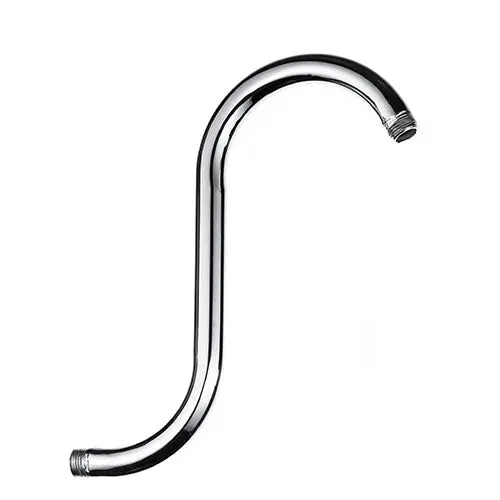 Stunning Bathrooms S-Shaped Silver Shower Arm 1