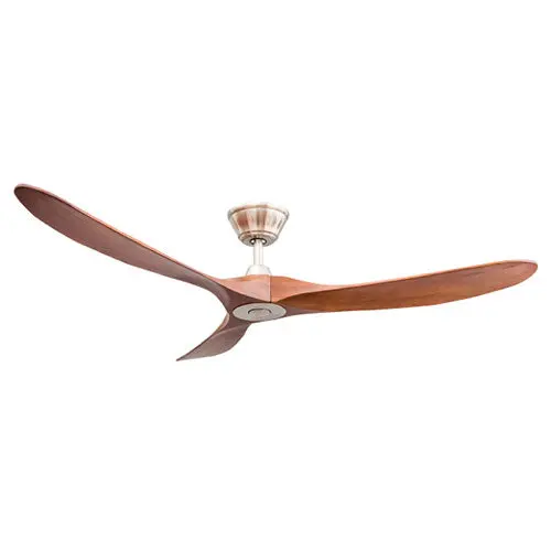Timber Fans Sirocco 3-Blade Ceiling Fan – Slight Walnut Blades & Brushed Steel Motor